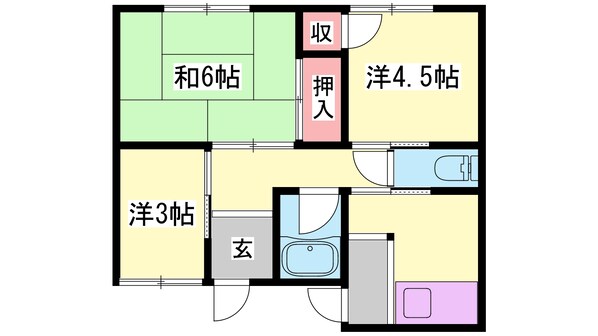 勘兵衛町平屋　西南の物件間取画像